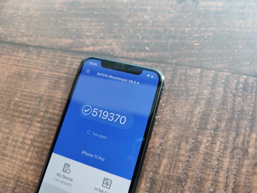 iPhone 11 ProのAntutu Ver8のスコア